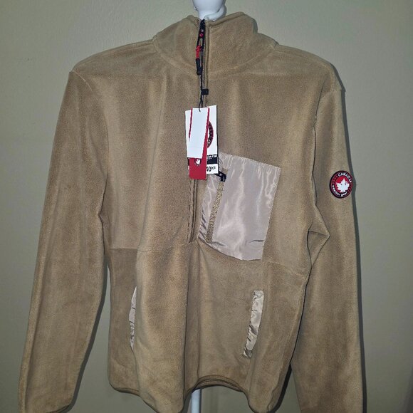Canada Weather Gear Jackets & Blazers - Canada Weather Gear Fleece Pullover L NWT Quarter Zip Beige Heritage Jacket